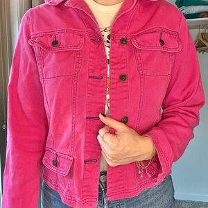 Chadwicks Vibrant Pink Jean Jacket